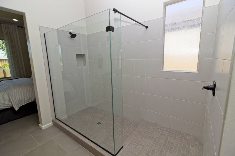 Glass Shower with Black Frame